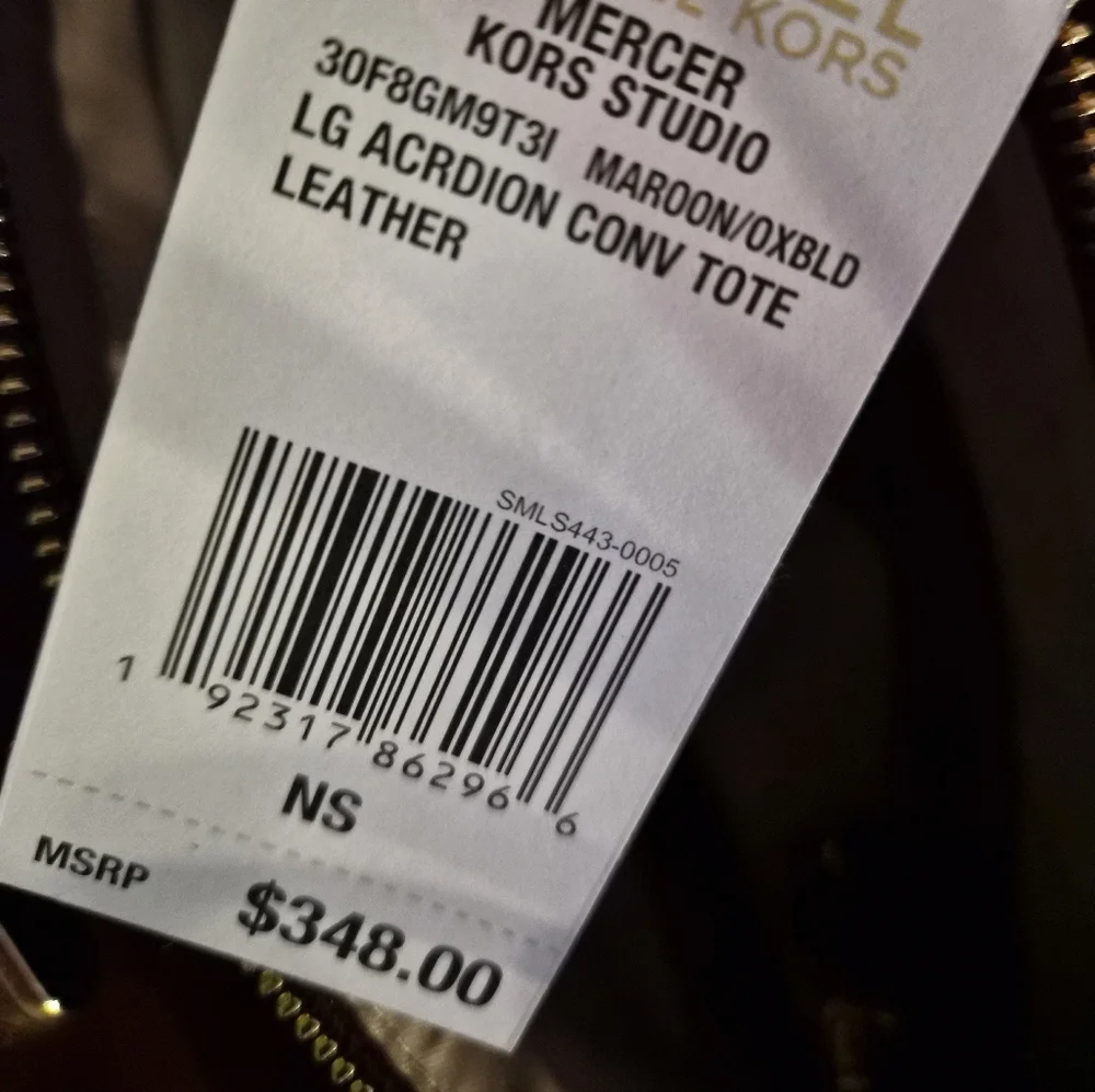 Michael Kors Burgundy Leather Tote Bag